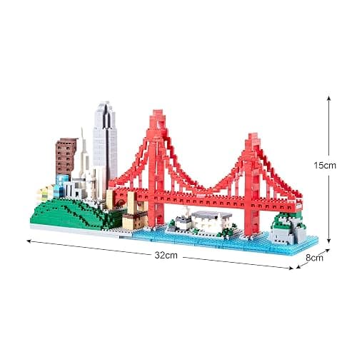 LUKHANG San Francisco Skylines Building Set Model Kit - Engaging Architecture Gift for Kids & Adults, Micro Mini Blocks, 1610pcs+ | Aesthetically Pleasing, Fun & Compact thumbnail 3