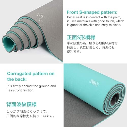 Yoga Mat Non Slip, Eco Friendly Fitness Exercise Mat with Carrying Strap,Pro Yoga Mats for Women,Workout Mats for Home, Pilates and Floor Exercises thumbnail 5
