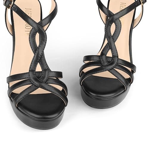 MERUMOTE Platform Stilettos 5" Peep Toe Sandals | High Heels, Sandals Stilettos, Dress Shoes for Women, Party Prom Shoes thumbnail 6