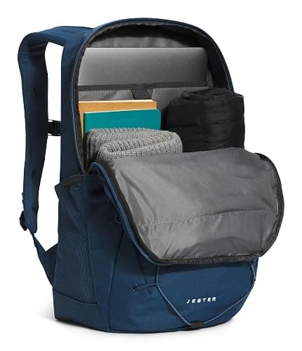 The North Face Jester Everyday Laptop Backpack - Commuter Daypack, Water Repellent, Laptop Sleeve, Shady Blue/TNF White-NPF, One Size thumbnail 5