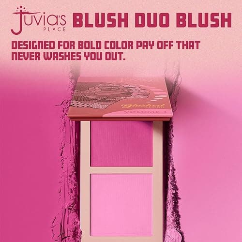 Juvia's Place Duo Blush Volume 4 - Matte Powder Blush for Cheeks Makeup | Highly Pigmented, Two Tone Make Up Powder Blush with Buildable Color for Natural or Bold Looks thumbnail 7