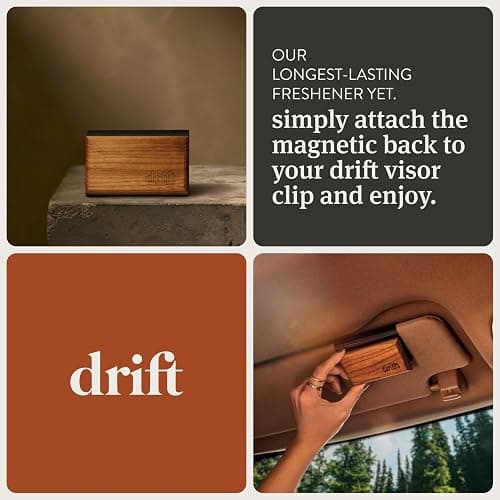 Drift Car Air Freshener - The Original Wood Air Freshener - Car Odor Eliminator - Long Lasting Scent - Auto Accessories - Metal Clip - Essential Oils - Clean Ingredients - Open Air Scent Starter Kit thumbnail 5