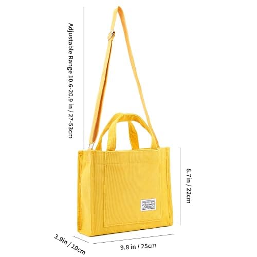 REDSINDA Aesthetic Corduroy Tote Bag Small Vintage Women Crossbody Bag Square Handbag Everyday Bag Mini Travel Shoulder Bag thumbnail 3