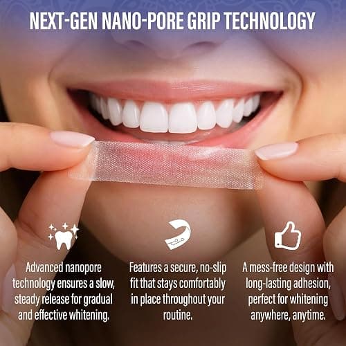 GuruNanda Teeth Whitening Strips Kit - 7-Day Treatment with Non-Slip, Dry Strip Technology - Whitening Designed with Care for a Brighter Smile thumbnail 6