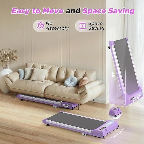 FYC Walking Pad with Incline for Home & Office - Under Desk Walking Pad Treadmill, Portable Walking Machine with Remote Control, LED Display, 300LBS Capacity, 2.5HP Quiet Motor thumbnail 3