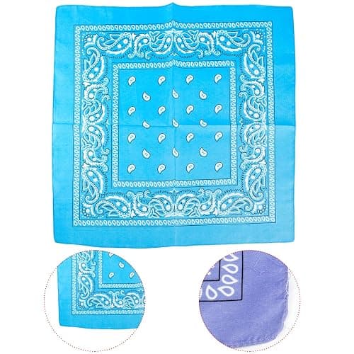 Jeatonge 20 Pcs Bandanas for Women Men Head Scarf Handkerchief 22x22 Inch thumbnail 6