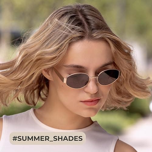 livho Retro Polarized Sunglasses - UV400 Protection, Oval Shape, Metal Frames - Matching Soft Case Inlcuded thumbnail 8