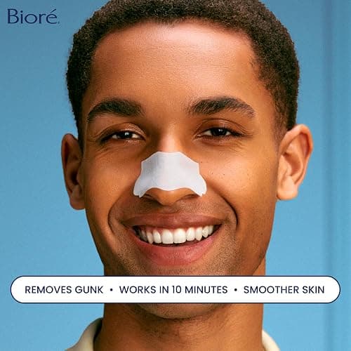 Bioré Original Blackhead Remover Strips, Deep Cleansing Nose Strips With Instant Pore Unclogging, Features C-Bond Technology, Oil-Free, Non-Comedogenic Use, 14 Count thumbnail 8