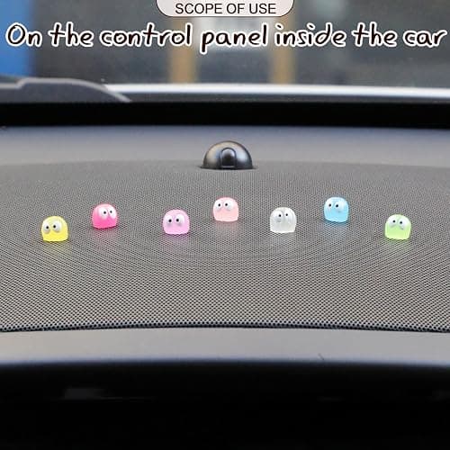 RAPUDA Cute Luminous Soot Sprites,35 Pcs Automotive Interior Decoration Accessories for Car Rearview Mirror and Dashboard,Cute Anime Decor for Home Garden Office,Funny Ornament Gifts(Multicolour) thumbnail 5