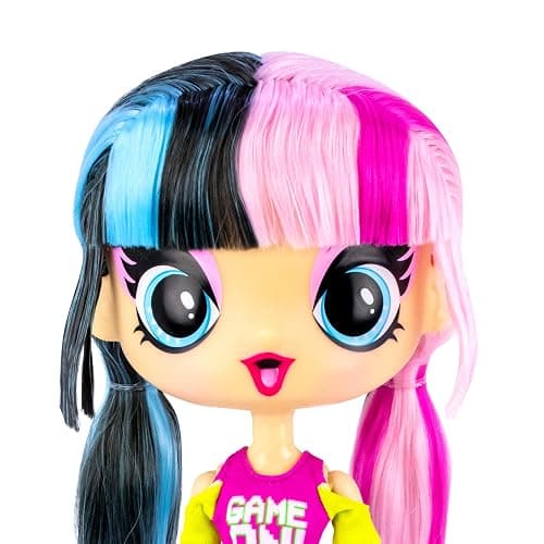 Decora Fashion Girlz Series 2– Pixelz The Gamer Girl – 11” Fabric-Costumed Posable Vinyl Doll with 50+ Surprises, Puffy & Flat Removable Stickers, Gamer Headset, and Accessories thumbnail 6
