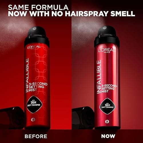 L'Oreal Paris Infallible XL 3-Second Setting Spray Mist, Microfine Mist for up to 36HR Wear, Clear, 3.9 Oz thumbnail 5