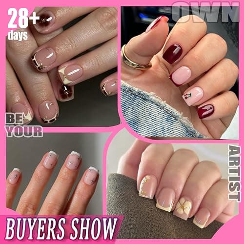 UNA GELLA Square Nail Tips Extra Short 504pcs Fake Nails Pre-shaped | XS Short Square Press on Nails Gel Tips Full Cover Acrylic Nails False Nails for DIY Salon 12 Sizes thumbnail 2
