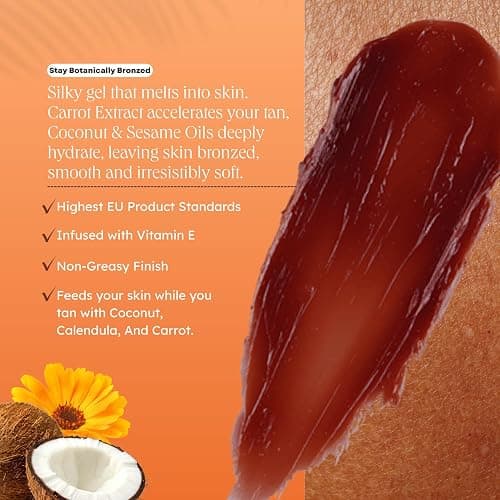 Carroten Travel Size Intensive Tanning Gel, 1.7 oz + Spatula | Browning Tan Accelerator, Non-Greasy, Water-Resistant with Carrot & Coconut Oil, Vitamin A & E For Moisture, TSA Approved thumbnail 5