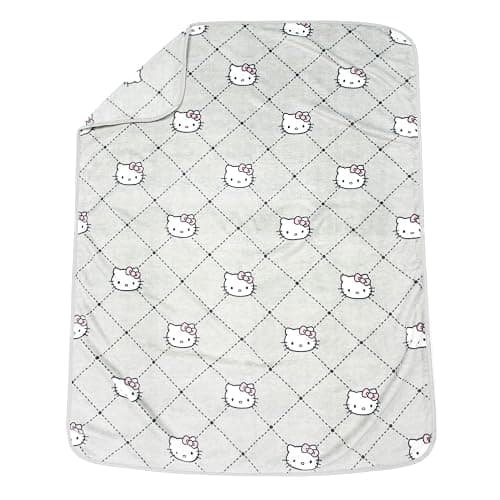 Jay Franco Hello Kitty Nogginz Set - 40 x 50 Inch Lightweight Travel Throw Blanket & Pillow - Super Soft Pink Bow 2 Piece Bedding Set thumbnail 5