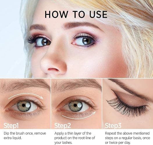 Wewell Eyelash Growth Serum,Brow Lash Growth Serum, Natural Brow Lash Enhancer.Thicker Natural Longer Lift Eyelashes Enhancer Rapid Lash Growth,Nourish Damaged Lashes thumbnail 2