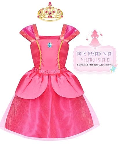 Jeowoqao Princess Dress Up Princess Dress for Girls, Dress up Clothes Little Girl Princess Pretent Play Costume Christmas Birthday Gift for Toddler Girls Age 3 4 5 6 Years thumbnail 5