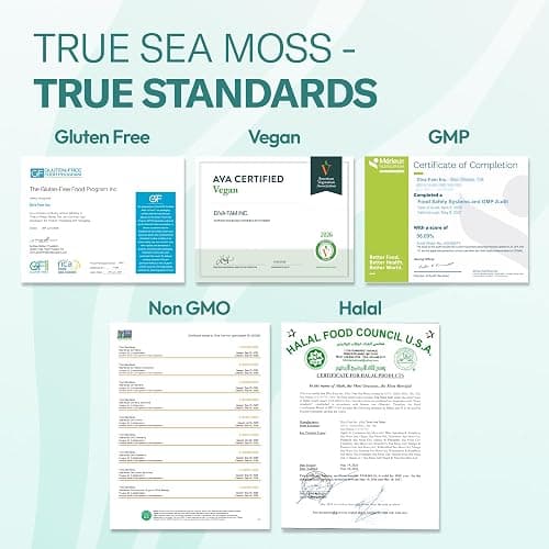 TrueSeaMoss Sea Moss Gel – Made in USA – Wildcrafted Seamoss, Fruits & Jarred Vegetables – Blue Spirulina, Pack of 1 (Labels may Vary) | No Sugar, Vegan, Non-GMO, GMP, Gluten-Free, Halal – Wildcrafted Seamoss, Fruits & Jarred Vegetables – Vitamins & Minerals thumbnail 2