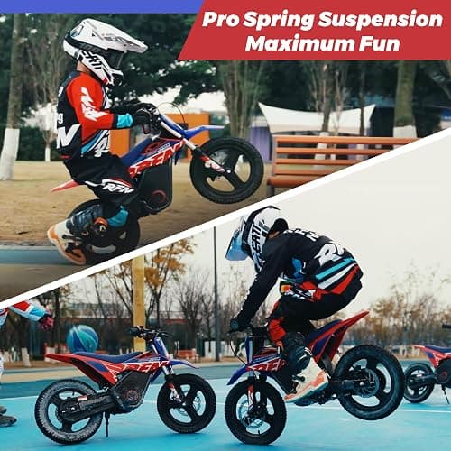RFN SX-E350 36V Electric-Dirt-Bike, MAX 500W Electric Motorcycle 18.6 mph Max Speed & 11.2 Mile Range, 3-Speed Electric Bike for Kids Ages 4-8 thumbnail 5