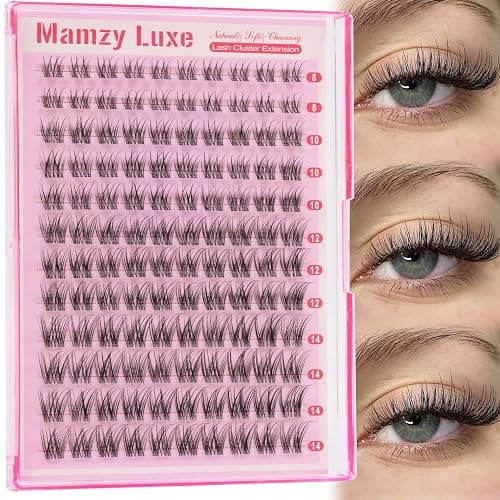 Wispy Lash Clusters Natural 8-14MM Eyelash Clusters CC Invisible Band Short Curly Cluster Eyelash Extensions DIY Versatile Eye Lashes Clusters Extension by MAMZY LUXE - Image 1