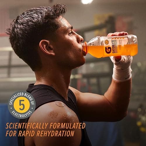 Gatorlyte Rapid Rehydration Electrolyte Drink, 3 Flavor Variety Pack, Specialized Blend of 5 Electrolytes, Lower Sugar, No Artificial Sweeteners, No Artificial Flavors, 20 fl oz Bottles (12 Pack) thumbnail 4