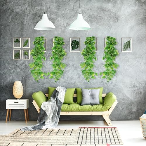 VFANDV 2 Pièces Plante Artificielle Tombante, 105CM Plantes Artificielles Suspendues Feuilles D'eucalyptus, Plantes Artificielles Interieur pour la Maison Jardin Intérieur Décoration Extérieure thumbnail 2