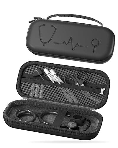 ProCase Stethoscope Case for 3M Littmann Classic III & Cardiology IV, Hard Protective Carrying Case Fits MDF, ADC, Omron Stethoscopes, Medical Storage Bag for Nursing School Essentials -Black - Image 1