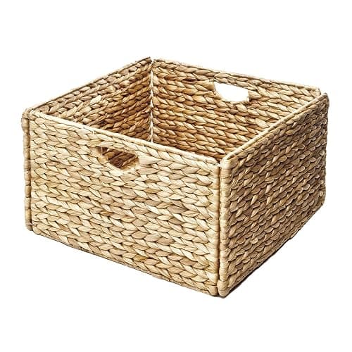Seville Classics Premium Natural Handwoven Portable Laundry Bin Basket with Carrying Handles, Household Storage for Clothes, Linens, Sheets, Toys, Natural Water Hyacinth, Rectangular (2-Pack) thumbnail 6