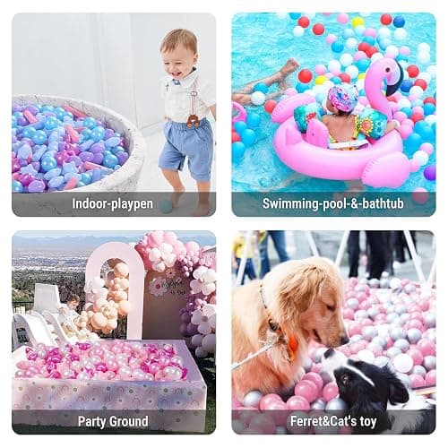 STARBOLO Ball Pit Balls for Kids -Pack of 150 200 500 Colorful Ball Pit Balls Crush Proof Plastic Toy Balls for Toddlers Ball Pit, Ball Pit Play Tent, Baby Pool Water Toys thumbnail 6
