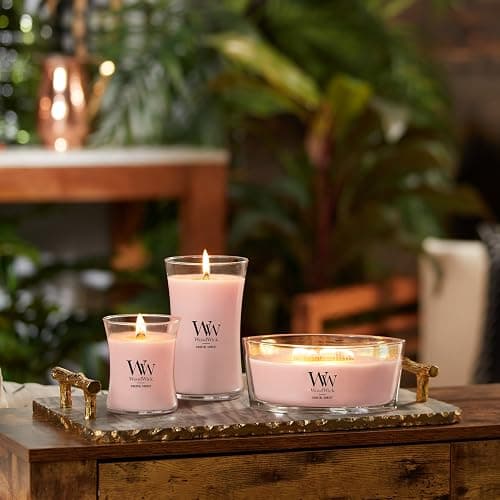 WoodWick Vanilla & Sea Salt Gifts for Women and Men, 9.7 oz Medium Hourglass Candle with Crackling Wick thumbnail 6