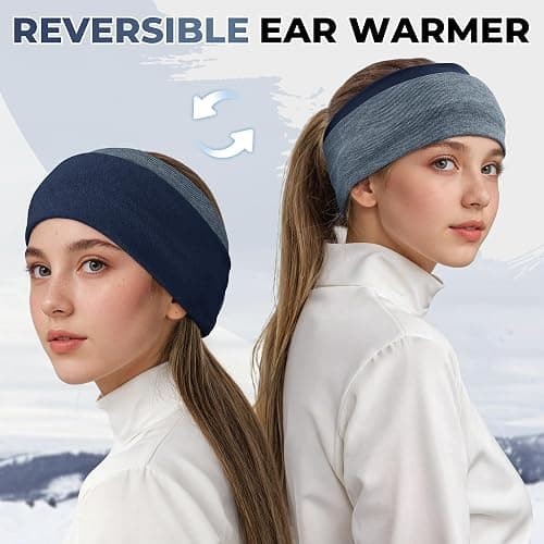 Sukeen Ear Warmer Headband for Women, Double-Layer Warm Winter Headbands for Women, Ear Muffs for Running Cycling Sports thumbnail 4