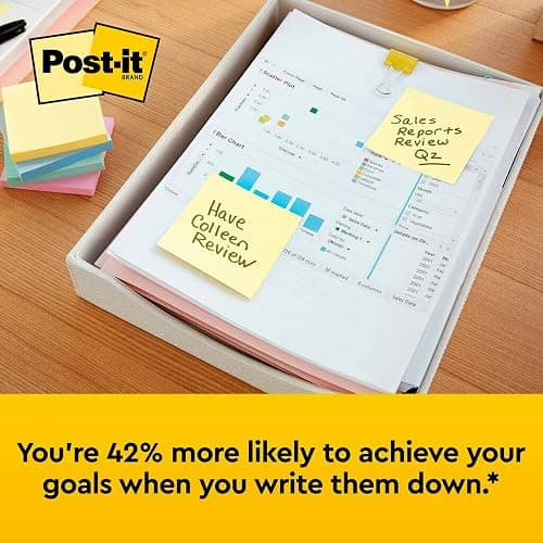 Post-it Notes 3x3 in, 12 Pads, America's #1 Favorite Sticky Notes, Canary Yellow, Clean Removal, Recyclable (654) thumbnail 4