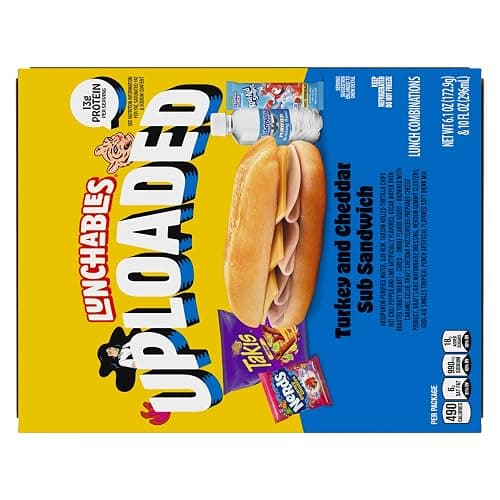 Lunchables Uploaded Turkey and Cheddar Sub Sandwich Snack Kit, 16.1 oz Box thumbnail 9