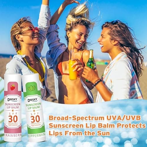 DMSKY SPF Lip Balm Bulk 64 Pack, Sunscreen Lip Balm SPF 30, Broad Spectrum UVA/UVB Protection, Lip Sunblock Bulk Sunscreen Travel Size thumbnail 6
