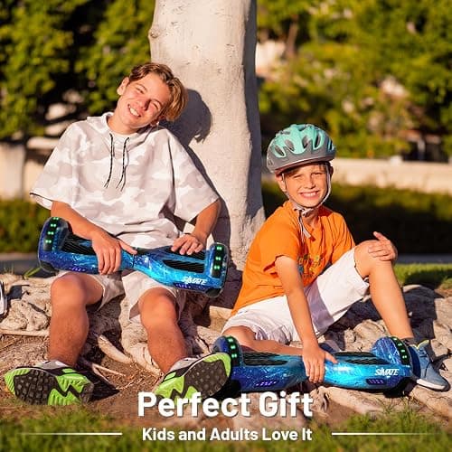 SIMATE Hoverboard, Bluetooth All Terrain Hover Boards with LED Lights and APP Control, Gifts for Kids Adults Girls Boys, for All Ages thumbnail 6
