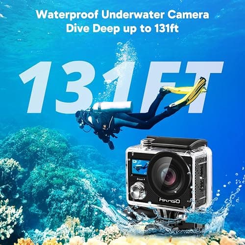 AKASO Brave 4 4K30fps 20MP WiFi Action Camera Ultra Hd with EIS 131ft Waterproof Camera Remote Control 5xZoom Underwater Camcorder with 2 Batteries and Bicycle Helmet Accessories Kit thumbnail 4