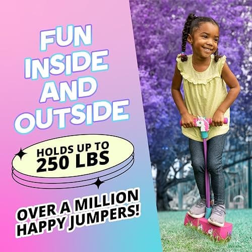Flybar My First Foam Pogo Jumper for Kids Fun and Safe Pogo Stick for Toddlers, Durable Foam and Bungee Jumper for Ages 3 and up, Supports up to 250lbs thumbnail 5