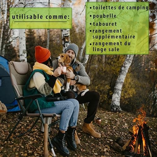 Montafox Toilettes de Camping Pliables Max 150 kg Toilettes Mobiles WC Toilettes Pliantes sèches séparées 12 sachets de Toilette Stables thumbnail 6
