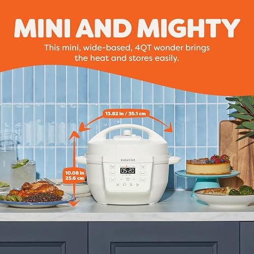 Instant Pot 4QT RIO Mini 7-in-1 Multi-Cooker, Pressure Cooker, Slow cook, Sauté, Steam, Rice Maker, Yogurt, & Warmer, Sea Salt, 4 Quarts thumbnail 2