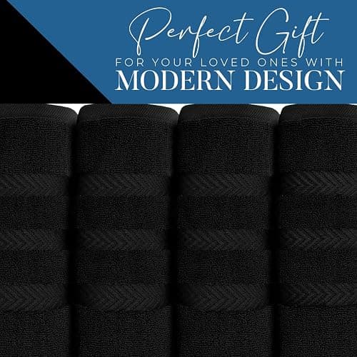 DAN RIVER 2 Pack Luxury Bath Sheets 35x70, 600 GSM, Soft & Quick Dry 100% Ring Spun Cotton Towels Ideal for Hotels, Spas, Gyms & Salons Extra Large, Black thumbnail 4