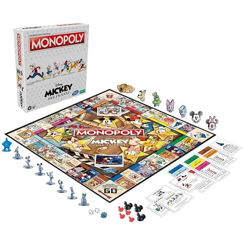 Hasbro Gaming Monopoly: Disney Mickey and Friends Edition Board Game, Ages 8+ thumbnail 4
