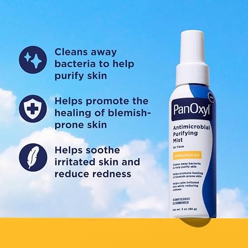 PanOxyl Antimicrobial Purifying Mist, Hypochlorous Acid, For Face, 3 oz | Kills Bacteria, Dermatologist Tested, Purify Skin, Calm Redness, pH Balanced, Hypoallergenic, Non-Irritating, Non-Comedogenic thumbnail 3
