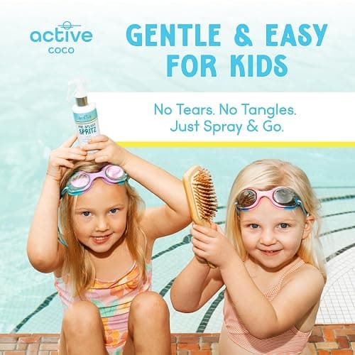 Pre-Swim Hair Protection Spray – Chlorine, Salt Water & Sauna for Swimmers - Coconut Oil, Jojoba, Aloe Vera & Vitamin E Leave-In Conditioner - Protects Color-Treated & Dry Hair, Made in USA thumbnail 5