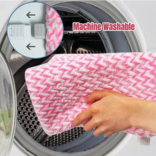GOQOTOMO Fast-Heating Electric Heating Pad for Back/Waist/Abdomen/Shoulder/Neck Pain and Cramps Relief - 12 Heat Levels, 8 Timers with Countdown, Stay on, Machine Washable-PW01(Pink) thumbnail 5