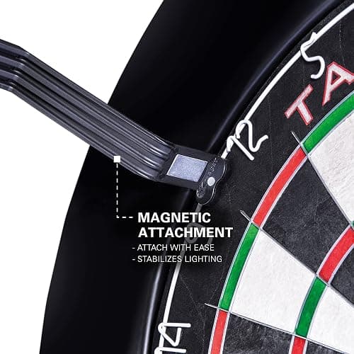 Target Darts Corona Vision Dartboard Lighting System, Black Frame | White LED Dart Board Surround Ring Light | Available with Pro Tour Dartboards Surround & Championship Dartboard, or Oche Dart Mat thumbnail 4