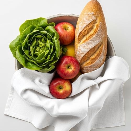 Flour Sack Towels| Tea Towel for Crafts| Kitchen Dish Cotton Blank Towel for Embroidery|Baking Bread Proofing Linen Cover| Thick Absorbent Quick Dry| 12 Pack 28"x28" White thumbnail 7