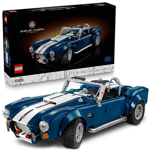 LEGO Icons Shelby Cobra 427 S/C Car Building Set for Adults - Bedroom, Office, or Book Shelf Decor for Sports Car Fans, Ages 18+ - Gift Idea for Birthdays - 10357 - Image 1