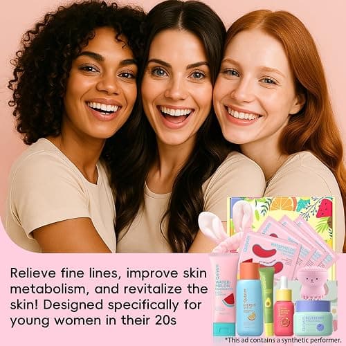 QUIYUM Daily Skincare Set for Young Women, 6-Piece Facial Care Routine | Natural Fruit Kit with Peptide, Vitamin C & Ceramide - Smoothing & Radiance Care, Gifts for Young Women thumbnail 8