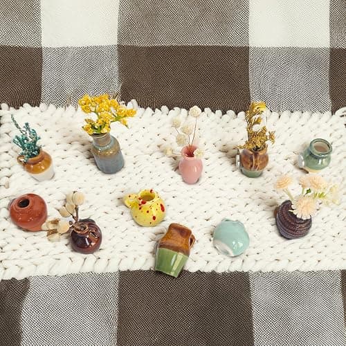 UpaLoo 5pcs Mini Vase Magents for Fridge, Funny Tiny Vase Fridge Magnets, Plant Vase Fridge Magnets for Whiteboard, Locker, File Cabinet(with Flower) thumbnail 9
