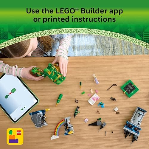 LEGO Wicked Emerald City & Kiamo Ko Castle Building Toy - Elphaba & Glinda Toy Figures, 2 Buildable Playsets, & Flying Monkey Minifigure for Kids, Ages 9+ - Wicked Merch Gift for Girls & Boys - 75689 thumbnail 6