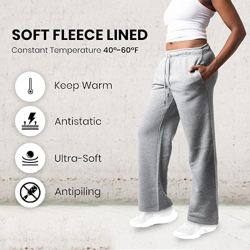 Common Stitch 3 Pack Sweatpants Women, Wide Leg Womens Sweatpants, Workout - Yoga Pants (Available in Plus) thumbnail 4